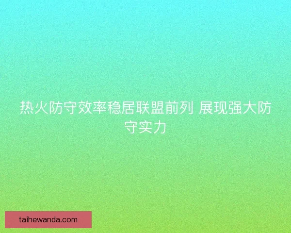 热火防守效率稳居联盟前列 展现强大防守实力